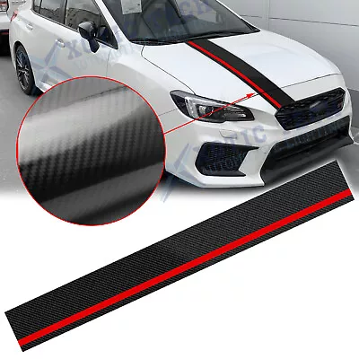 Hood Rally Sport Strip 5D Carbon Fiber Decoration For Subaru WRX STI Impreza BRZ • $12.89