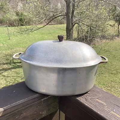 Vintage Household Institute 5QT Dutch Oven 15 Inch Aluminum Oval Roaster W/Lid • $26.51