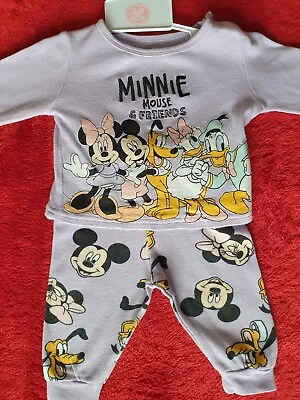 Baby Girls Disney Minnie Mouse Outfit Size 3-6 Brand Primark Excellent Condition • £2.49