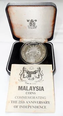 £56 • Buy Malaysia1982 25 Ringgit Silver Proof Coin. Royal Mint/CoA  25 Years Independent 