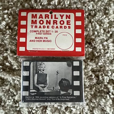 RARE Marilyn MONROE Complete Trading Card Set 1960's Mint Never Opened Set Of 20 • $69.95