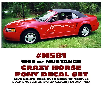 N581 Ford Mustang - Crazy Horse - Pony Decal Set • $49.95