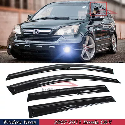 For 2007-2011 Honda CR-V CRV JDM Mugen Style Window Visors Rain Guards Deflector • $32.99