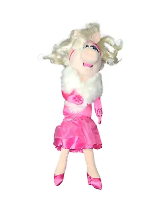 Disney Store Miss Piggy Plush Muppets Pink Gown 18” Stuffed Animal Jim Henson • $24.98