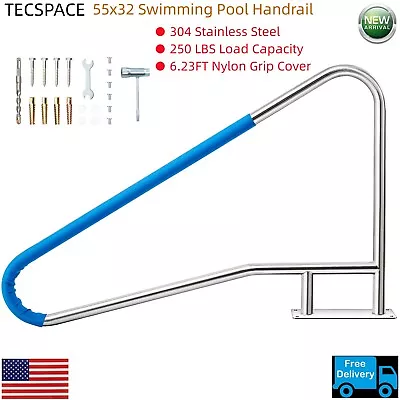 Ginkman 304 Stainless Steel Pool Rail 55x32 Pool Railing (Assembly Style) • $198.99