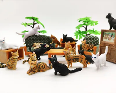 1:12 Scale Dollhouse Miniatures Tabby Cat Kitten Pet Garden Decorate Accessories • $7.99