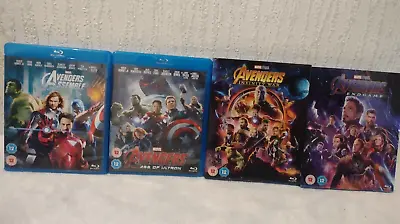 Avengers Age Of Ultron Infinity War Endgame | 4 Blu-Ray Bundle | Marvel • £2.99