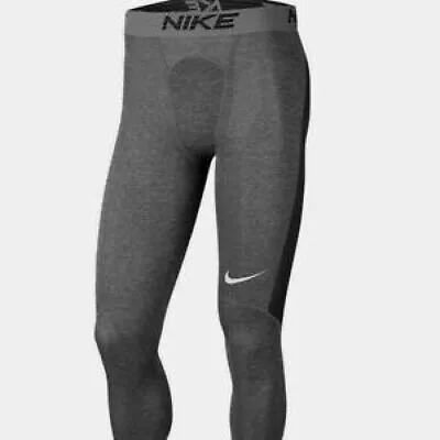 Nike Men Pro Black Heather 3/4 Compression Training Tights (CJ4823-010) Size S • $24.99