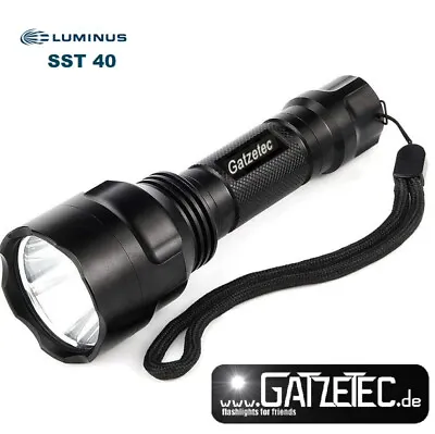 Gatzetec C8 Luminus SST40 LED Flashlight Optional Charger Battery 2024 Extreme • £30.90