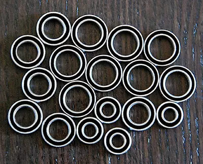 (18pcs) THUNDER TIGER TOMAHAWK BX / TOMAHAWK ST Rubber Sealed Ball Bearing Set • $19.66