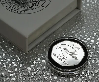 FATHER OF THE BRIDE Silver Commemorative & Gift Box. Wedding Present/Favour • £11.99