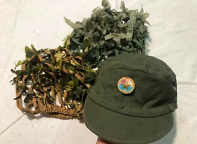 Peak Cap  Cover Jungle Ops VC  Viet Cong Hat   A Star Pin . • $49