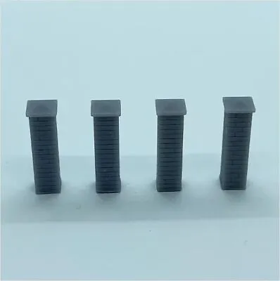 OO Scale | Brick Wall Piers With Pyramid-Style Caps (4 Pack) • £1.55