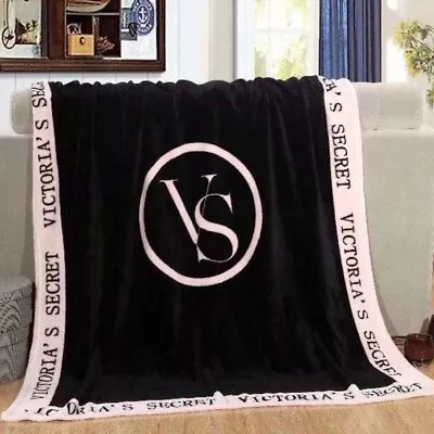 $29.95 • Buy SUPER SOFT! VICTORIA SECRET PINK Blanket  VS Black And Pink