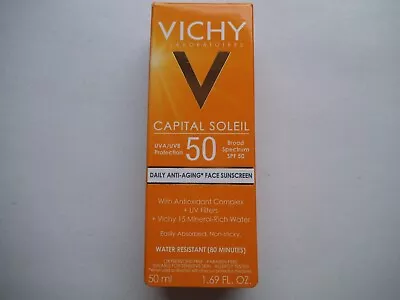 Vichy Capital Soleil Anti-Aging Ultra Light Sunscreen SPF 50 1.69 Oz / 50 Ml NIB • $27