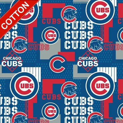 Chicago Cubs Packed MLB Cotton Fabric - 58  Wide - Sold By The Yard & Bolt • $55.80
