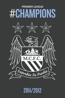 Rare 2011 2012 Manchester City FC Champions - OFFICIALLY LICENSED  36  X 24  • $18.61