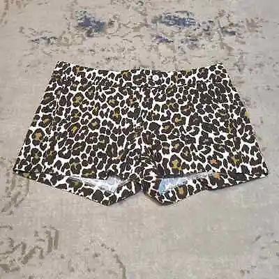 J. Crew Leopard Print Shorts Size 4 100% Cotton • $15.99