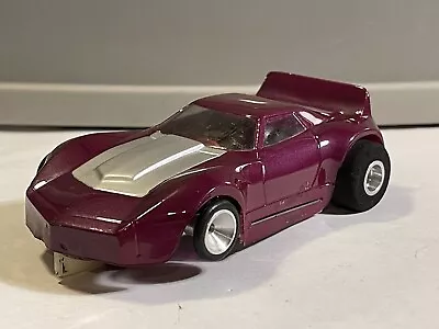 Vintage 1/32 Custom Riggen Maroon Corvette Race Slot Car Racer • $67