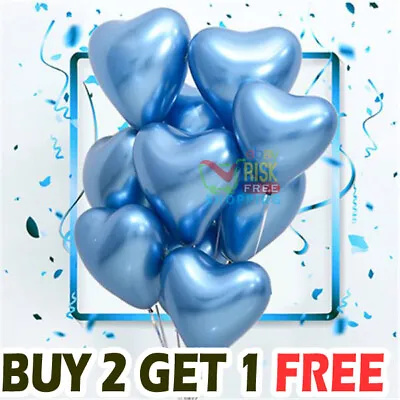 $17.66 • Buy 10-50 CHROME BALLOONS METALLIC LATEX PEARL 10  Helium/Air Wedding Birthday Party