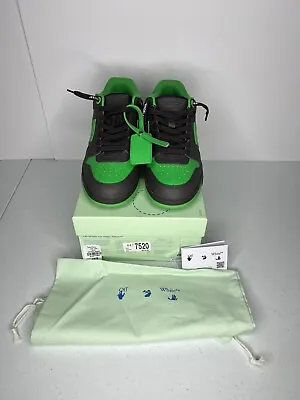 Off White C/o Virgil Abloh Out Of Office Sneakers Black Green Men’s Size 9 • $224.99