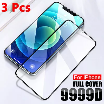 3 Packs Screen Protector Arc For IPhone 13 12 11 Pro X XR XS Max Tempered Glass • $7.23