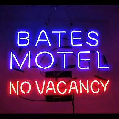 Bates Motel No Vacancy Acrylic 20 X16  Neon Sign Lamp Light With Dimmer • $174.99