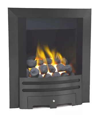 Gas Fire Slide Side Control Black Coal Slimline Inset Pre Cast Flue Bnib • £445.50