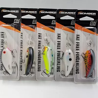 New Bomber 3/8 Oz Fat Free Shad Fingerling 8-10 Ft Crankbait BD5F Choose Color • $6.59