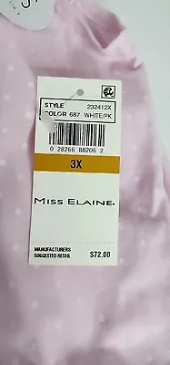 NWT MISS ELAINE Midi NIGHTGOWN Size 3X Exclusive Silky Knit NWT $78 • $36.45