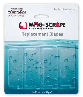 Aquarium Mag Float Replacement Blades For Large & Large+ Acrylic Cleaners (4) • $13.54