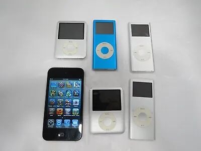 Apple IPod Touch A1367 8GB AND ANOTHER IPODS FOR PARTS LOT OF 6 • $19.99