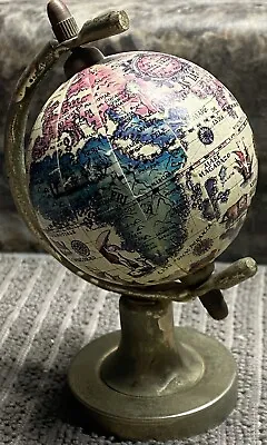 Vintage 1970’s Italian Miniature Globe On Metal Base Made In Japan  • $14.95