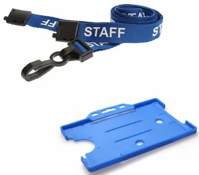 £2.55 • Buy Blue Staff Lanyard With Blue Double Sided ID Card Holder Ideal For NHS