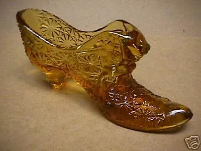 $12.50 • Buy Fenton Glass Autumn Gold Cat Shoe Slipper #1995 Am