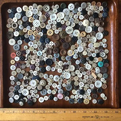 Vintage Button Mixed Lot Miscellaneous Sizes Shapes Colors  • $9.99