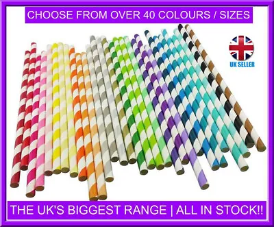 £67.53 • Buy Biodegradable 8  (200mm) Paper Straws - For Cocktails, Tumblers - Birthday Party