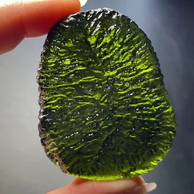 479CT Moldavite Genuine Raw Moldavite Crystal From Czech Republic PICcertificate • $2.77