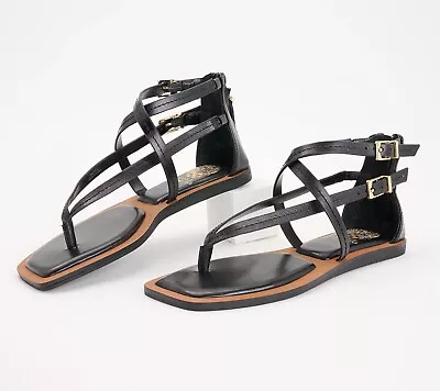 New Vince Camuto Brenndie Sandals Women's Size 9 M Black Strappy Shoes NIB • $28.99