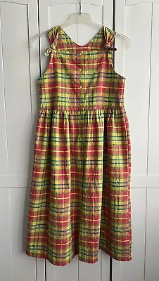 Vintage Laura Ashley Mother & Child Checked Multicoloured Summer Dress 11 Years • £19.99