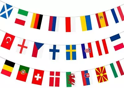 £2.99 • Buy European Football Championship EURO 2021 Fabric Bunting All 24 Participating 