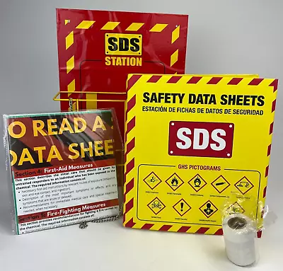 MSDS Wall Station - Material Safety Data Sheet Binder With Display Sign  3 Ring  • $48.36