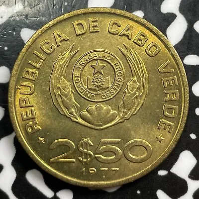 1977 Cape Verde 2 1/2 Escudos (3 Available) High Grade! Beautiful! (1 Coin Only) • $8