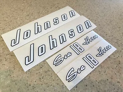 Johnson Sea-Horse 18 HP Vintage Outboard Motor Decals Vinyl + Free Shipping! • $16