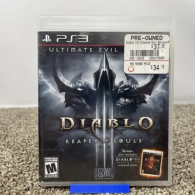 Diablo III: Reaper Of Souls Ultimate Evil Edition (PlayStation 3 2014) PS3 • $14