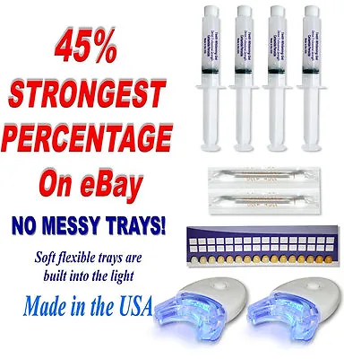 $11.85 • Buy 45% HOME Teeth Tooth Whitening Whitener KIT Dental Gel Bleaching + White Light 