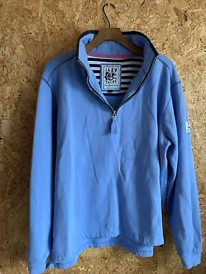 LAZY JACKS BLUE LONG SLEEVED FLEECE Size L In Great Condition • £20