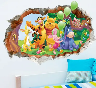 Lovely Winnie The Pooh Wall Stickers Living Room Home Decor Art Mural UK Seller • £8.98