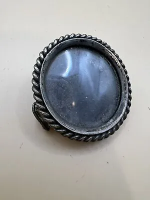 Antique Victorian Silver Mourning Pin For Post Mortem Photo • $15