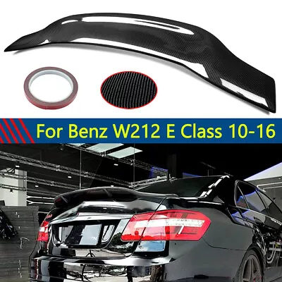 RT Style Carbon Fiber Style Rear Trunk Spoiler For Benz W212 E Class 2010-2016 • $95.99